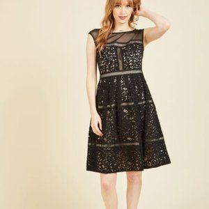 Eliza J Impeccable Individuality Black Lace Dress